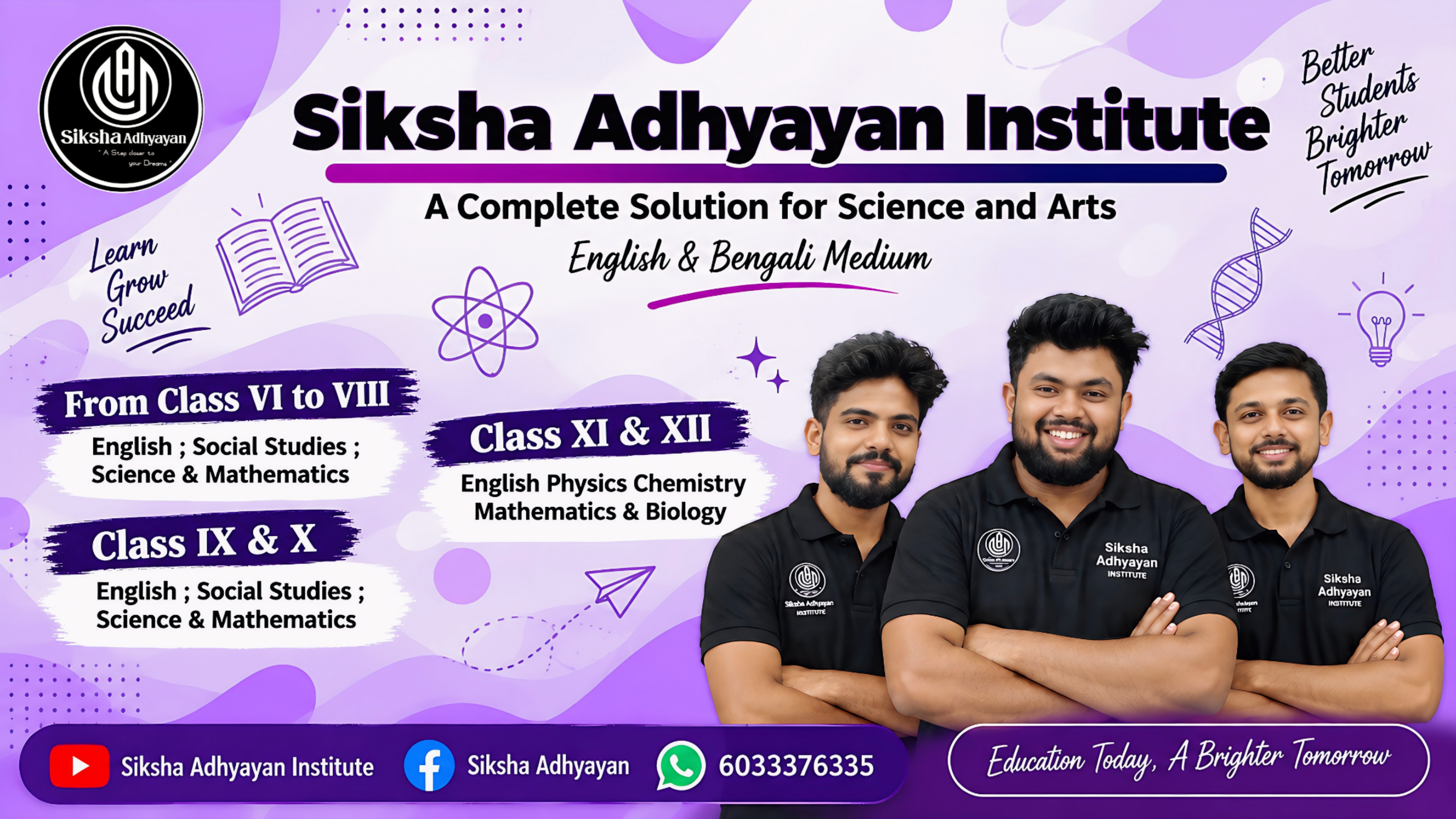 Siksha Adhyayan Institute course information for Class VI to XII